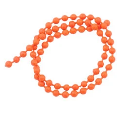 Hareline Fluorescent Bead Chain Eyes 11 Hareline Fluorescent Bead Chain Eyes -JS Fly Fishing F14867 Orange 01