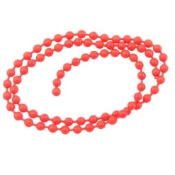 Hareline Fluorescent Bead Chain Eyes 13 Hareline Fluorescent Bead Chain Eyes -JS Fly Fishing F14867 Red 01
