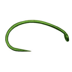 1924 Barbless Scud Fly Hook - Matte Green