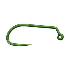 4694 60 Degree Barbless Jig Hook - Matte Green