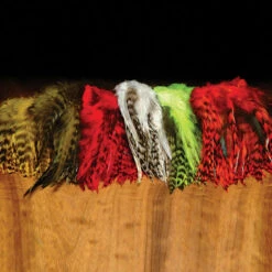 Hareline Strung 4-6 Inch Grizzly Variant Saddle Hackle