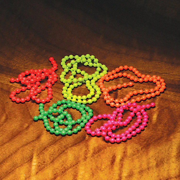Hareline Fluorescent Bead Chain Eyes 3 Hareline Fluorescent Bead Chain Eyes