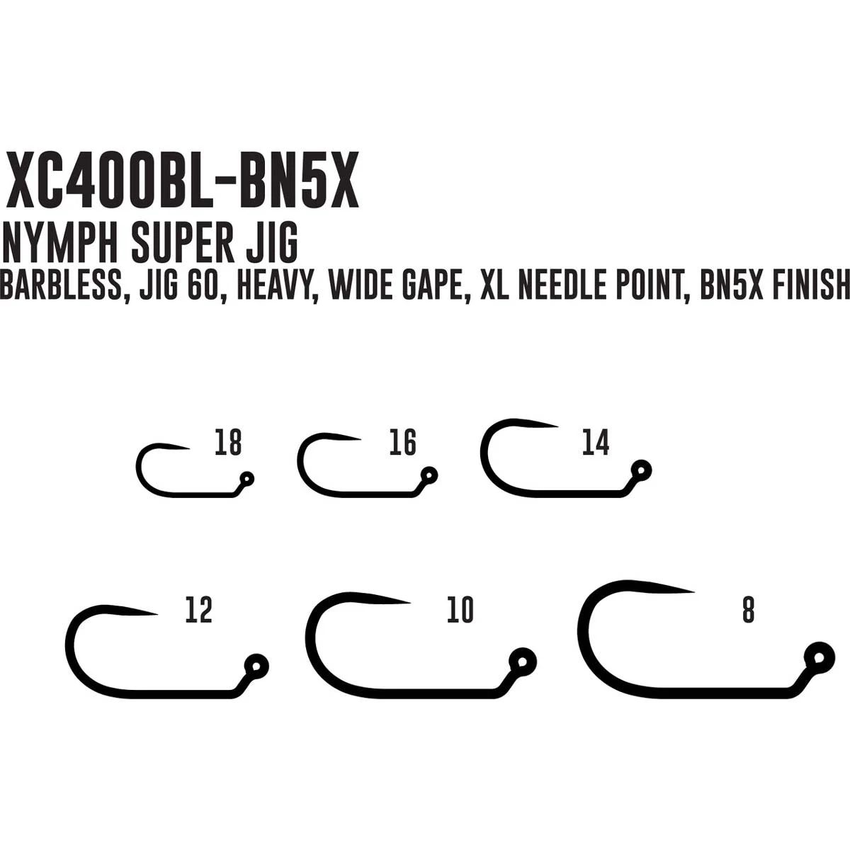 XC 400BL-BN5X JIG60 Super Jig Barbless Hook 4 XC 400BL-BN5X JIG60 Super Jig Barbless Hook - Image 2