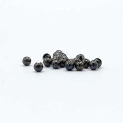 Slotted Tungsten Beads - 'Stones' 22 Slotted Tungsten Beads - 'Stones' -JS Fly Fishing black nickel slotted 500x500 1